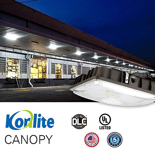 Konlite 40W Led Canopy Area Light - 175W Equal - 5450 Lumens - 5000K - Dark Bronze - 120-277V - Ul, Idea For For Gas Station, Carport, Warehouse, Garage,Shop, Underpass, Loading Dock Etc. #TOP1