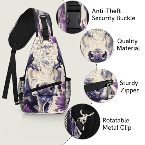 Bolso Sling Unisex para Viaje y Senderismo 7.9 x 3.5 x 14.2 in miniatura 3