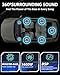 TZGBASS 2026 Upgrade 1600W Slim Under Seat Car Subwoofer with Built In Amplifier, RGB Blue Pulse Light, All in One Subwoofer and Amp Package with Low Pass, Gain and Bass Boost Control for Cars, Trucks