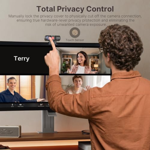 Image of NexiGo HelloCam Lite 4K Webcam, Auto Electronic Shutter, True Privacy, 9-Step Digital Zoom, 1080p 60fps, 2 Noise-Canceling Mics, AE&3DNR, USB Computer Camera for Zoom /Teams /Streaming