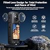 Protector de lente para Insta360 X5, PC de alta transmitancia, paquete de 2 | Cubierta de lente de rosca para accesorios Insta360 X5 con recubrimiento antirreflejo, protección de lente resistente a arañazos 4