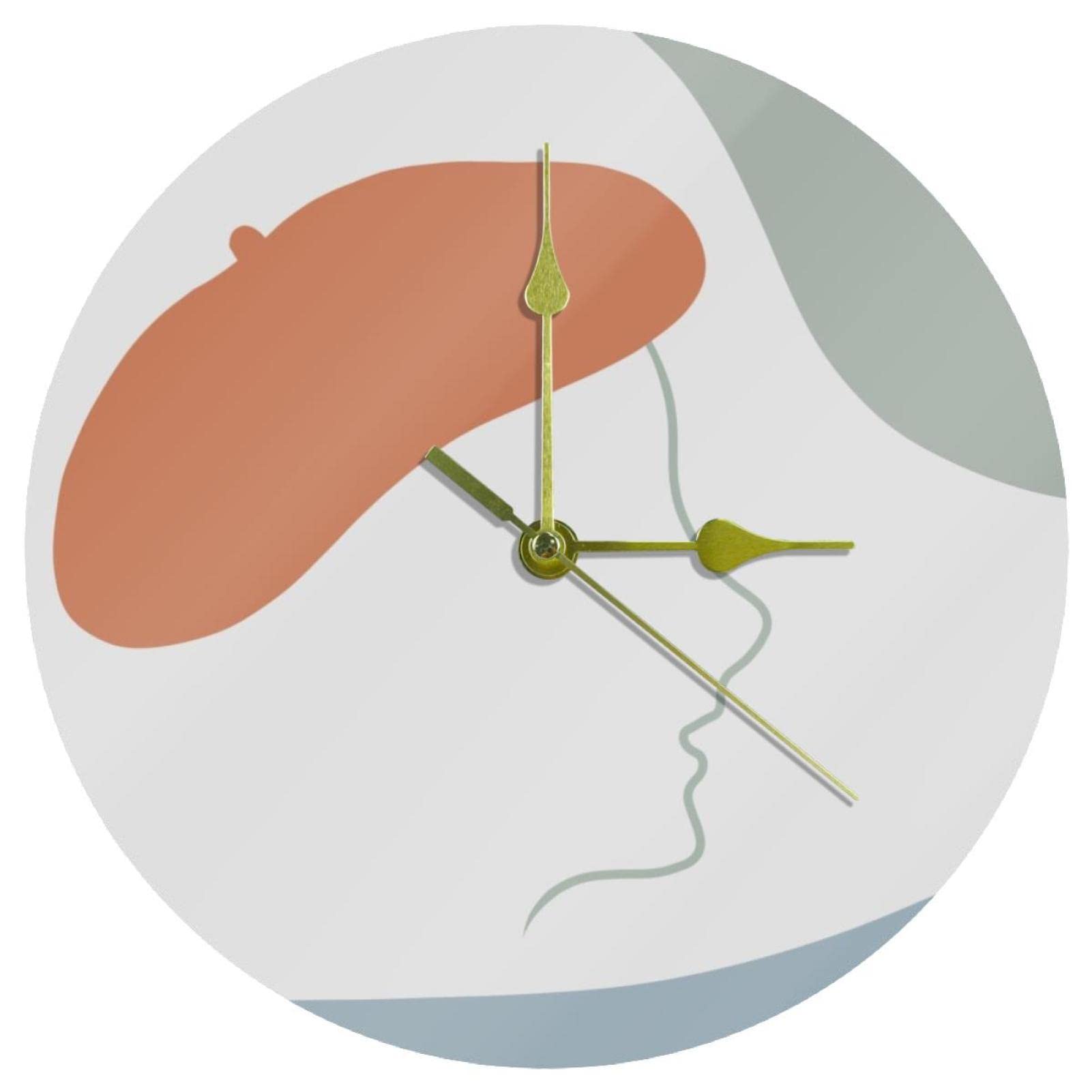 Horloge murale en acrylique design chapeau ronde et silencieuse