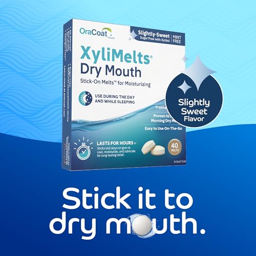 Oracoat NA Xylimelts Dry Mouth Relief Moisturizing Oral Adhering Discs 40 Count thumb #1