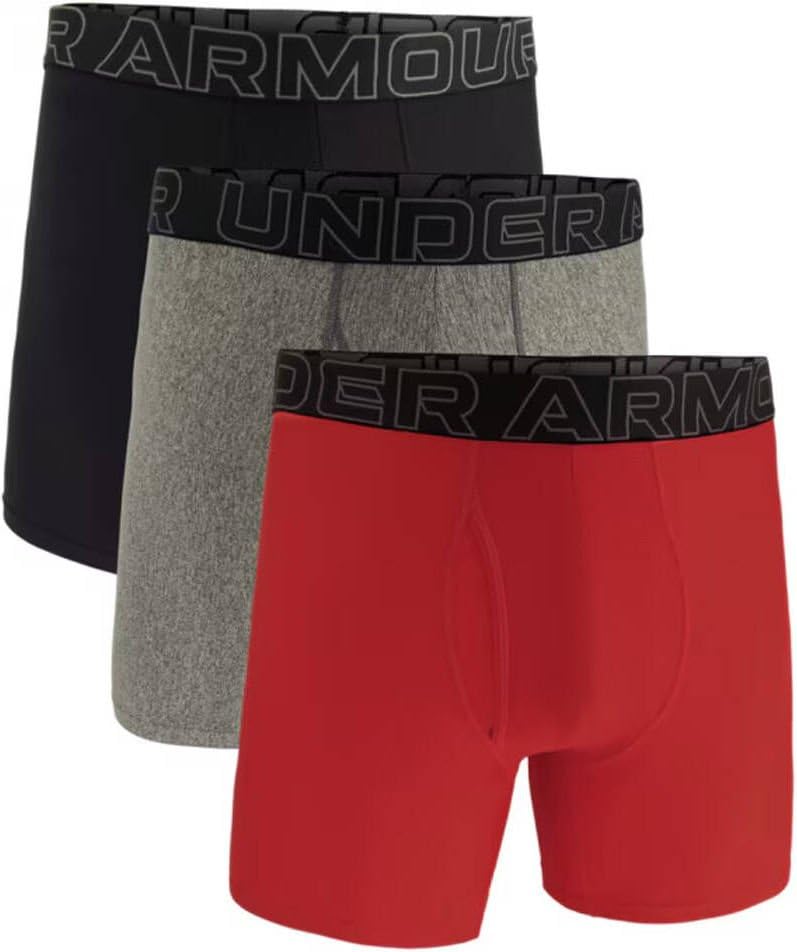Boxer Under Armour M Perf Tech 6IN rouge au tissu extensible et doux