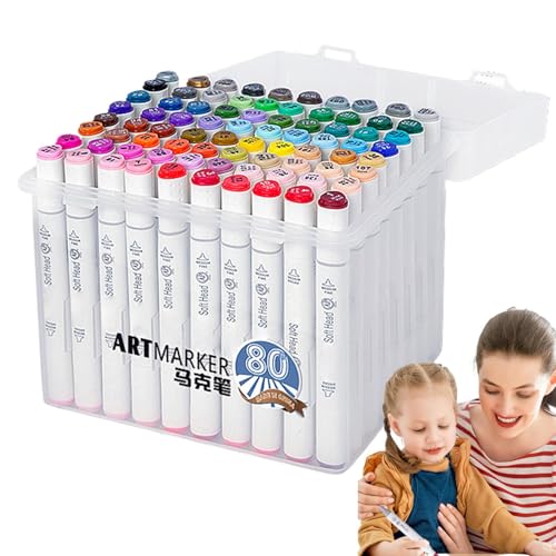 Feutres artistiques x80 pour le dessin avec des nuances éclatantes