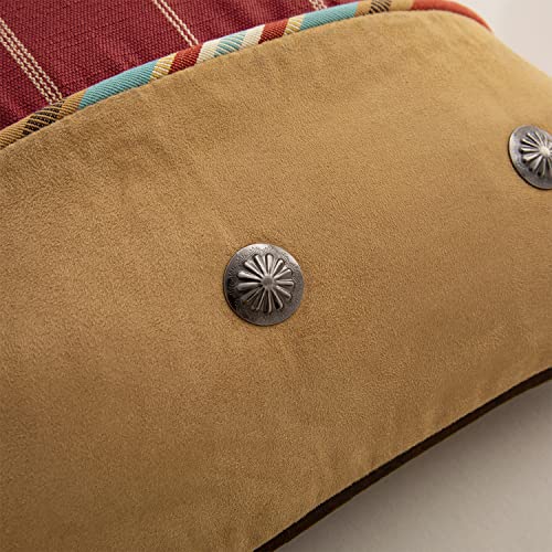 Paseo Road By Hiend Accents | Calhoun Western Bedding 5 Piece Super Queen Size Comforter Set, Striped Southwestern Bed Set, Rustic Comforter Set With Bed Skirt, Pillow Shams, Accent Pillow #TOP6