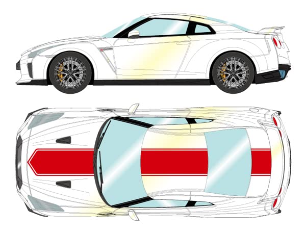 GT-R ホワイトミニカー レッドホイール ASC MA-020S NISSAN SKYLINE GT-R R34 V.specⅡNur White