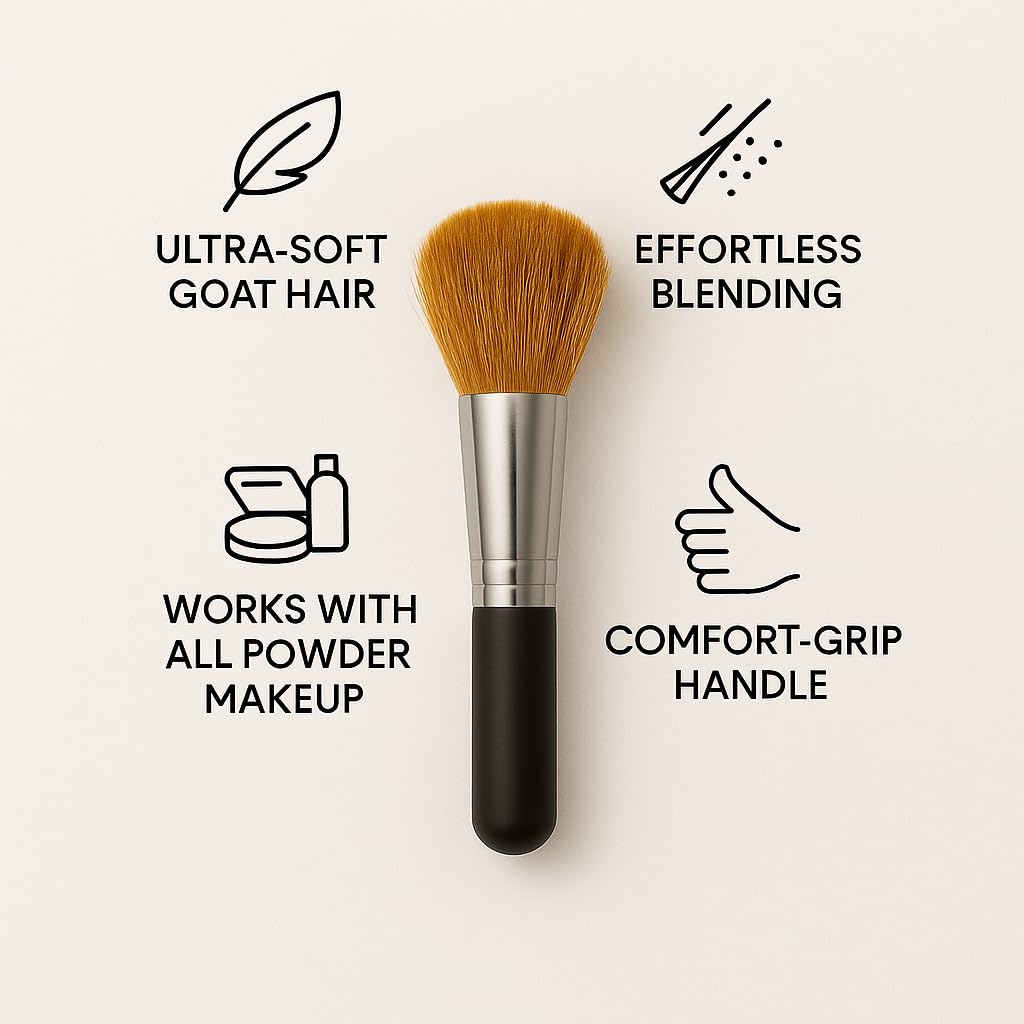 Luxury Essential Mineral Makeup Brush – Bare Soft Brush for Flawless Foundation, Powder & Bronzer Cruelty-Free & Professional Quality - Image 9