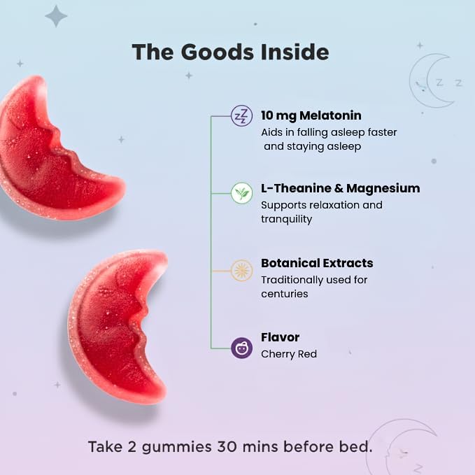 Sleep Gummies Deep Relax 5-HTP Gummies – Melatonin, L-Theanine & Magnesium – Vegan Fruit-Pectin Formula – Gluten & Soy Free – 60 Gummies - Image 7