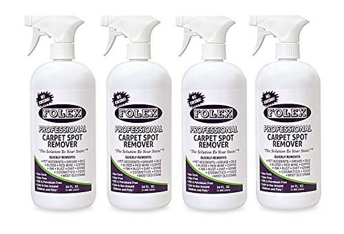 Folex Professional Carpet Spot Remover, No Rinsing (34 oz - Pack of 4)