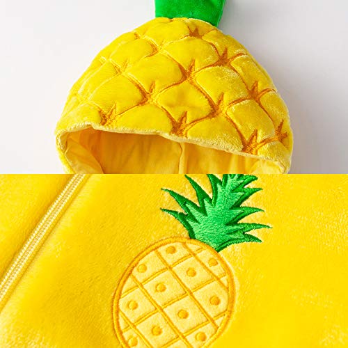 Katara 1778-062 ananas babykostuum carnaval, knuffelige jumpsuit, verschillende dieren en maten, pyjama-kwaliteit, geel-oranje - Image 4