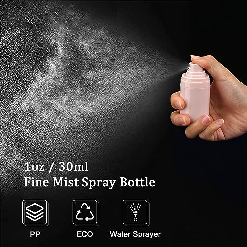 Cosywell Mini Fine Mist Spray Bottles TSA Approved 1oz/30ml 3 Pack Airless Spray Bottle Leak Proof Travel Spray Bottle Plastic Refillable Containers for Perfumes Skincare Water Cosmetics (3color)2