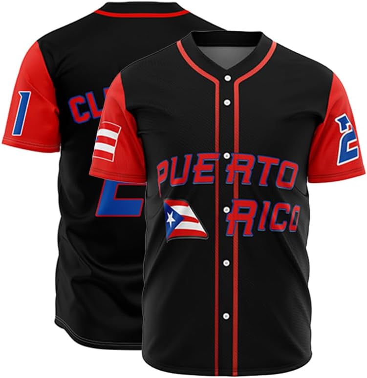 Puerto Rico Jersey for Men World Game Classic Baseball Jerseys Stitched Shirt