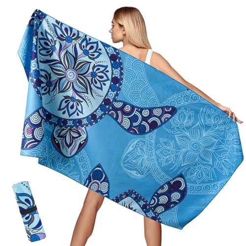 Aonext Strandtuch XXL 100x200cm, Microfaser Handtücher Kompakt und Sandfest, Leicht und Schnelltrocknendes Handtuch, Wird mit Netztasche Geliefert, Badetuch für Strand, Gym, Travel, Strand, Sauna Aonext Strandtuch XXL 100x200cm, Microfaser Handtücher Kompakt und Sandfest, Leicht und Schnelltrocknendes Handtuch, Wird mit Netztasche Geliefert, Badetuch für Strand, Gym, Travel, Strand, Sauna
