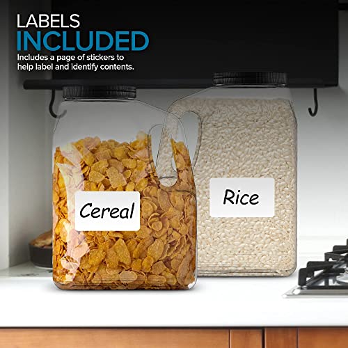 Stock Your Home Wide Mouth Gallon Jugs (2 Pack) - 128 Ounce Rectangular Oblong Gallon Container - Clear Plastic Jugs With Handle For Home, Commercial Or Restaurant Use #TOP6