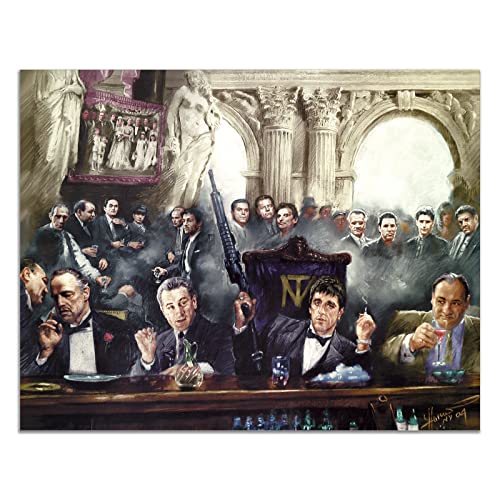 Scarface Poster The Sopranos Goodfellas Movie Poster Canvas Wall Art Living Room Decor Posters Unframed 16"X 20" #TOP7
