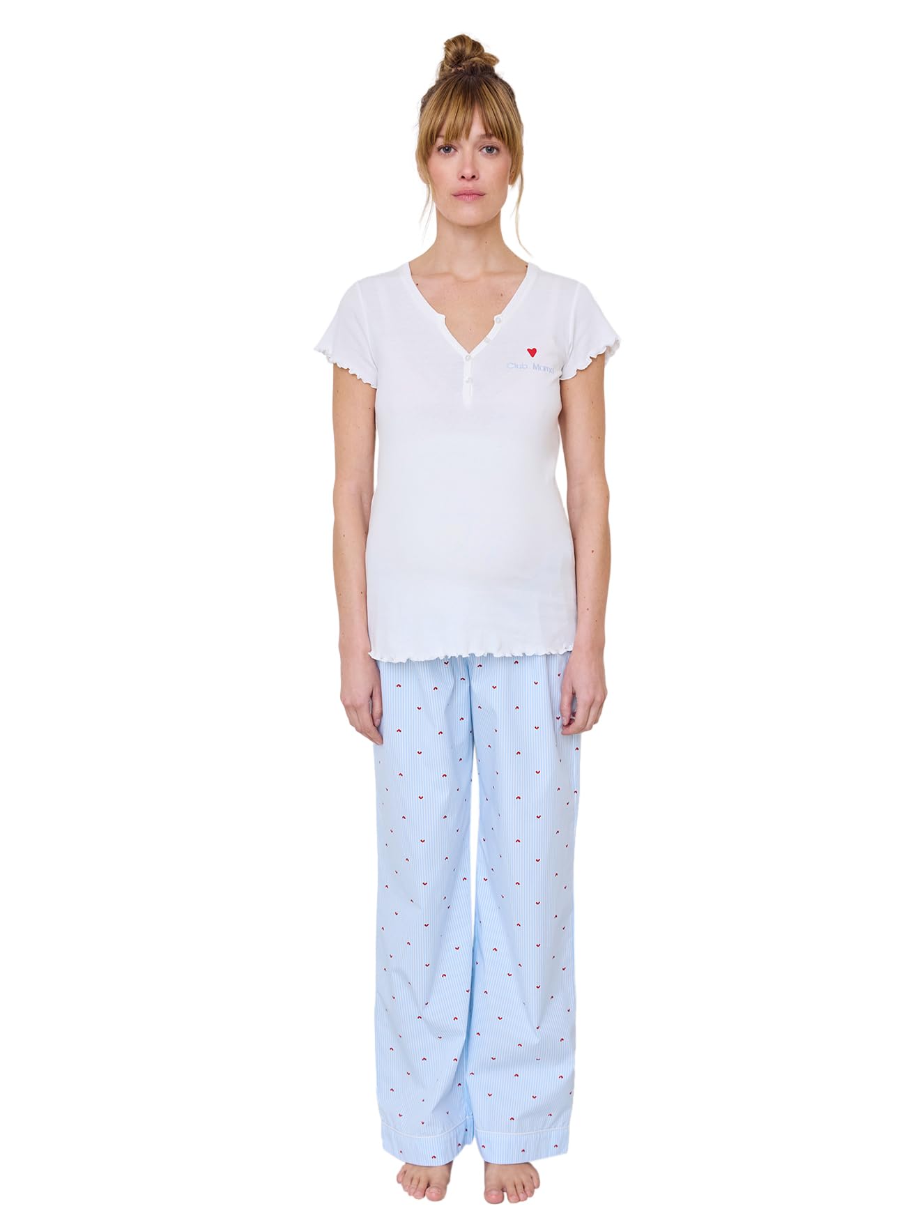 VERTBAUDET Pyjama Coeurs Grossesse et Allaitement