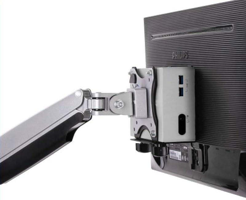Mount Plus MP-CPB-1 Thin Client | Mac mini | Intel NUC | Game Console | VESA Mount to Save Space by Mounting Thin Client PC to Back of Monitor, Small TV, Monitor Arm, Stand Pole, Under Desk
