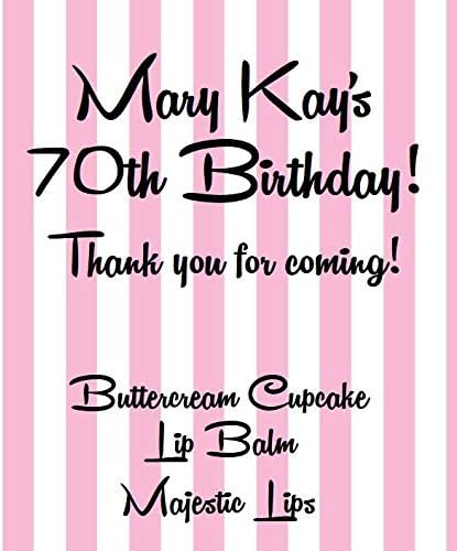 PERSONALIZED Lip Balm Party Favors in Buttercream Cupcake Flavor - Customizeable (30)