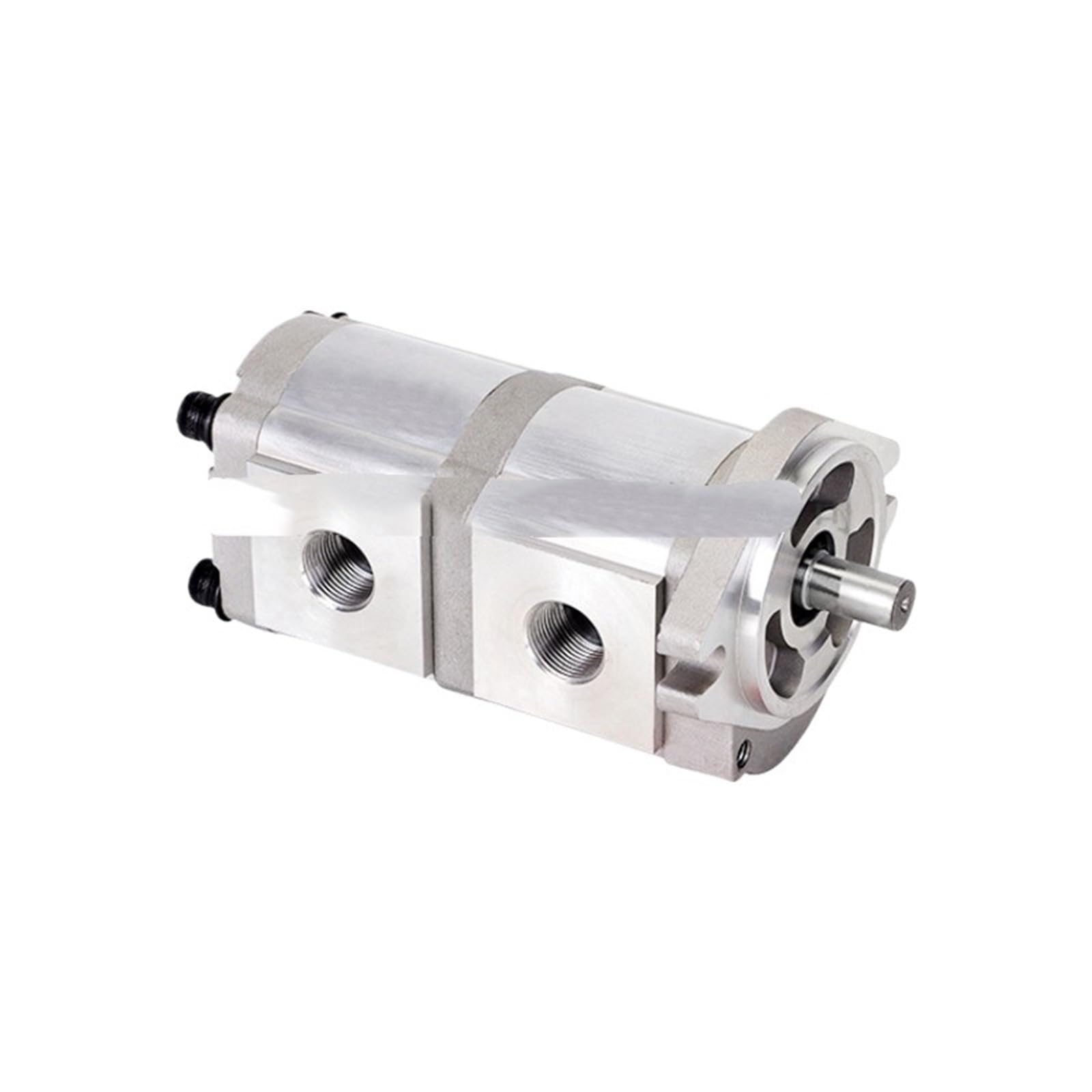 Bomba hidráulica de engranajes dúplex HGP 33A, 7,98 GPM, eje recto con chaveta 17,46 mm, 1,03 CID, aluminio, aceite(HGP-33A-F6-6R)