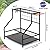 Garden Tool Organizer for Garage, Garden Tool Rack, Up to 58 Long Handled Tools, Yard Tool Holder for Garage, Shed, Outdoor, Tool Stand, Black