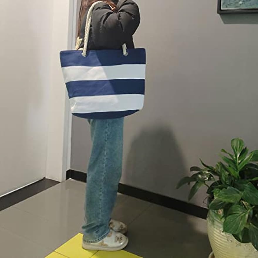 Nevenka Canvas Tote Beach Bag With Zipper Top Handle Handbag Shoulder Bags Shopping Bag4