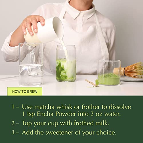 Encha Latte Grade Matcha Green Tea - First Harvest Organic Matcha Green Tea Powder, From Uji, Japan (500G / 1Lb) Premium Powder For Matcha Latte, Matcha Smoothie | Caffeine, L-Theanine, No Added Sugar #TOP7
