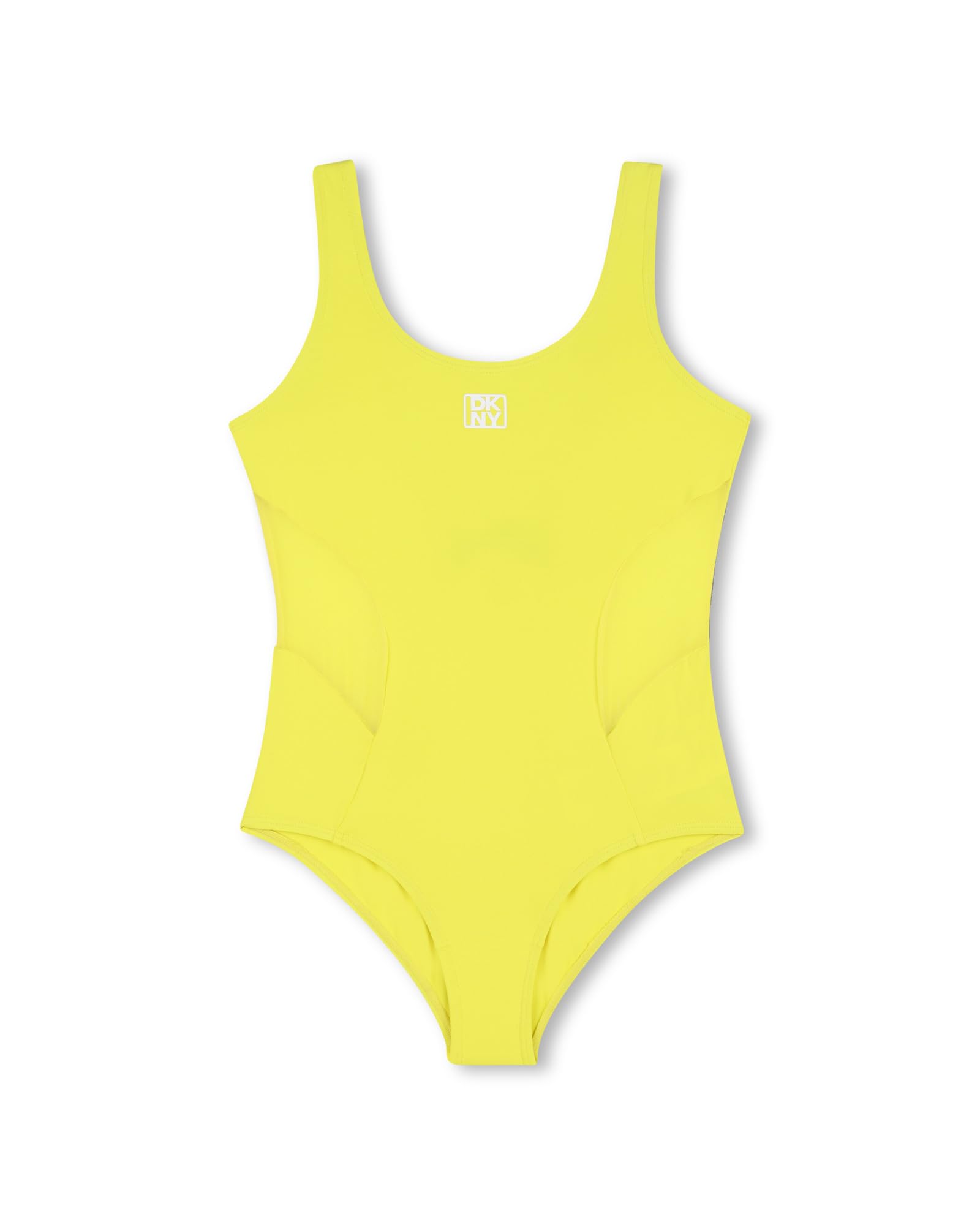 DKNY Costume da Bagno da Bambina, Giallo, 16 Anni