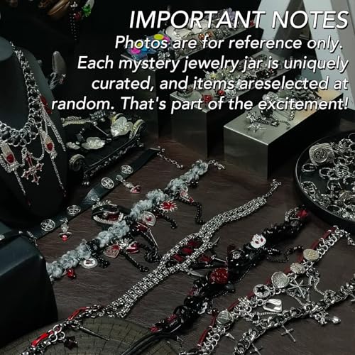 Image of SMUOBT Mystery Jewelry Jar Bundle - Surprise Vintage Jewelry Box for Women,Gift Jewelry Set (Necklace, Earrings, Rings,Kracelet,Keychain) - Unique Birthday Gift for Women