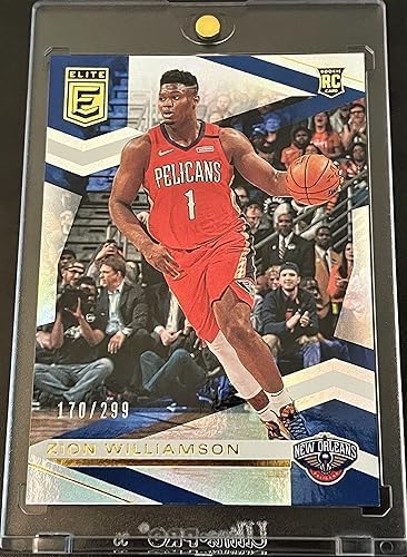 2019-20 Panini Donruss Elite ZION WILLIAMSON Basketball ROOKIE Card - Serial # 170/299 (Only 299 Exist) - New Orleans Pelicans.