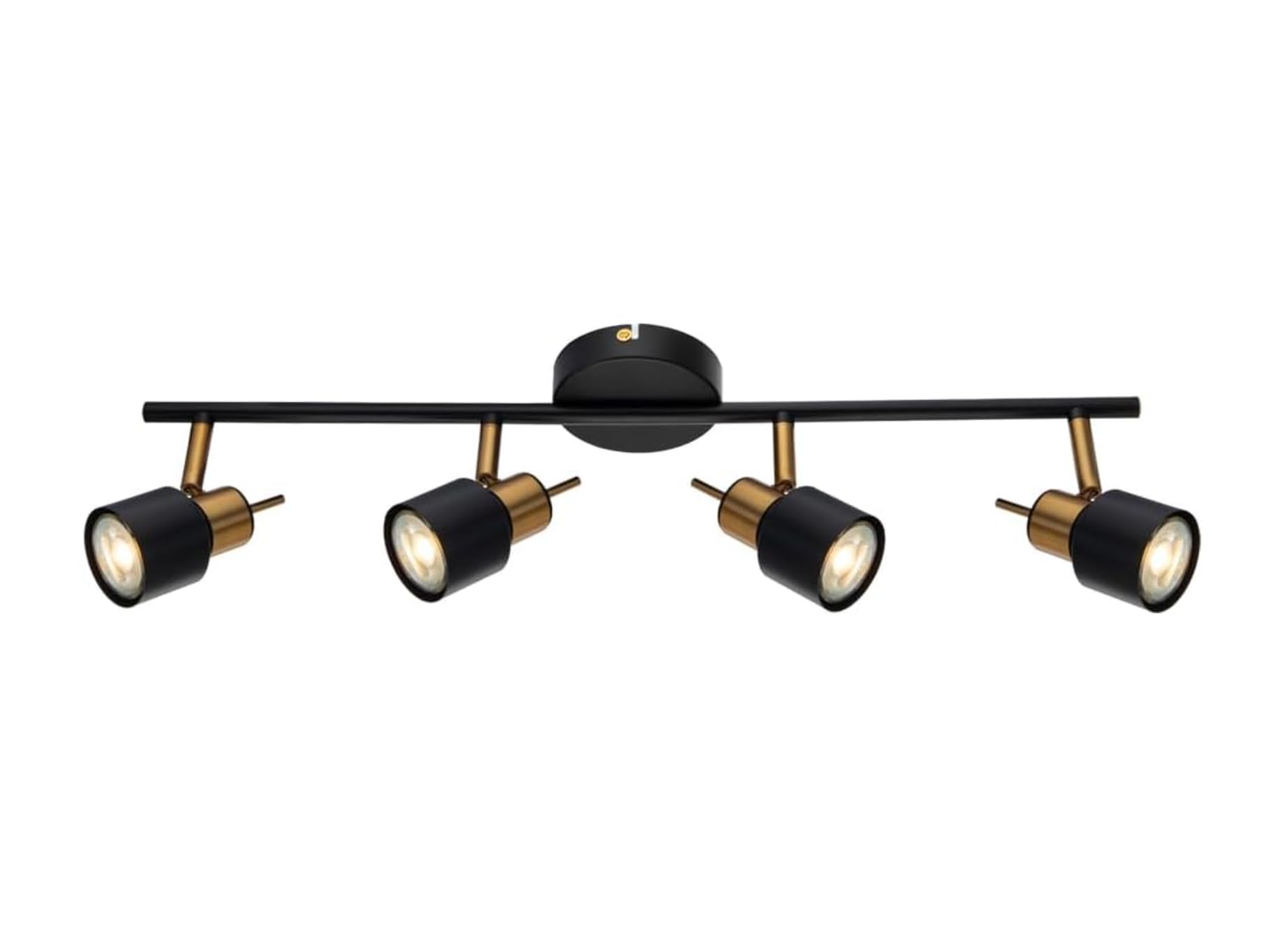 ARTE LAMP Plafonnier LED pour 4 ampoules avec abat-jour en métal noir pour cuisine, bureau ou maison