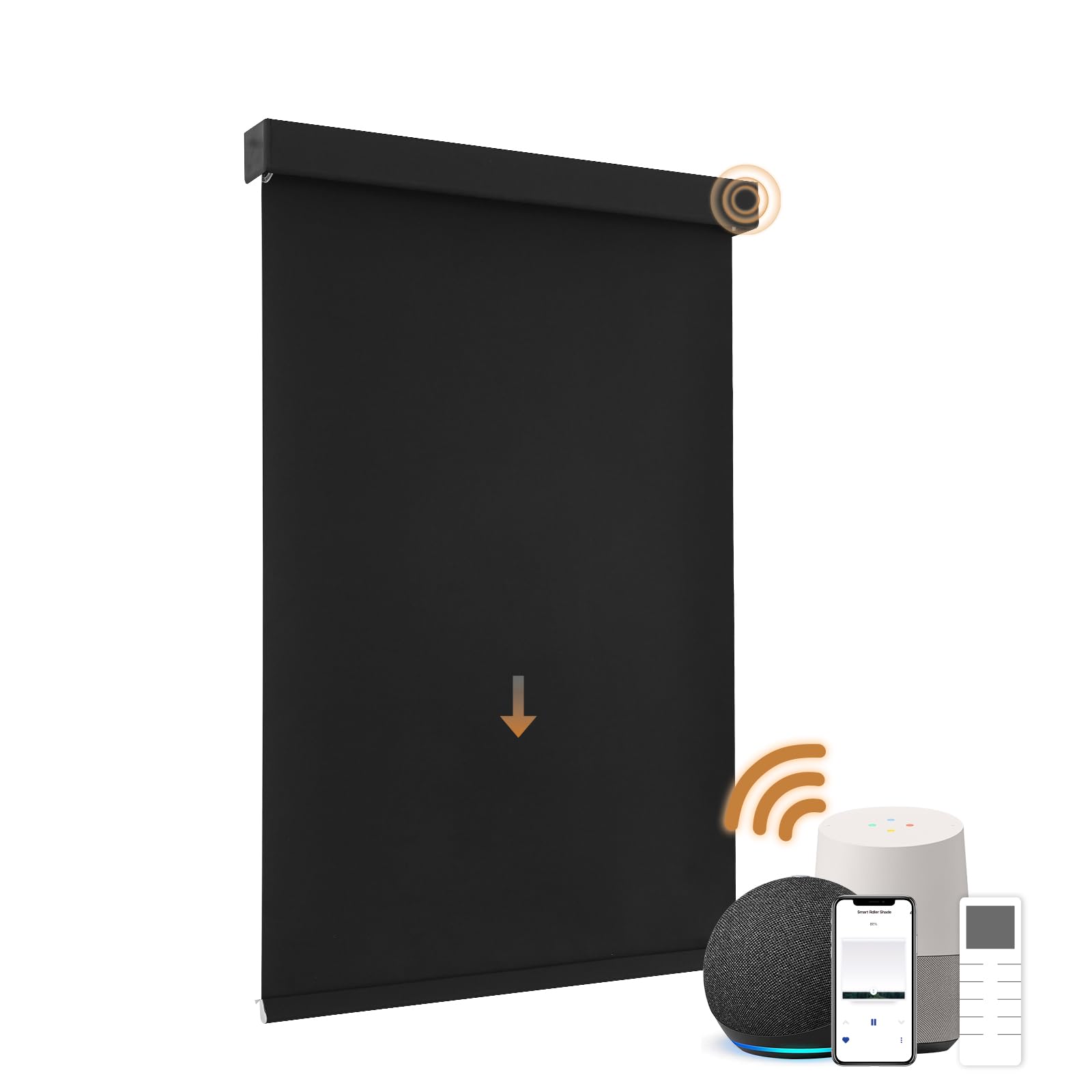 Luxury Smart Blackout Blinds - Tende oscuranti motorizzate telecomandate per finestre a rullo elettrico compatibili con Windows Alexa, misure personalizzabili