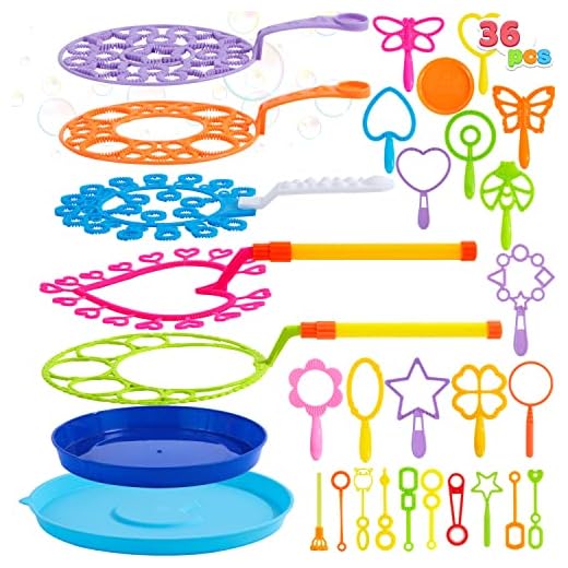 Sloosh 36 Packs Big Bubble Wands Set, 20" Giant Bubble Wand Toys with Tray Bulk, Large Bubble Maker for Kids Adults, Summer Toys, Birthday Party Favors, Outdoor Activities
