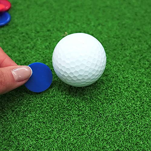 AMRTA Plastic Golf Ball Markers 50 pcs Round Flat Golf Ball Position Marker for Putting Green Coin,Diameter 25mm Mixed Color Golf Ball Mark Tool For Men Women Golfing(50 Pieces) - Image 4