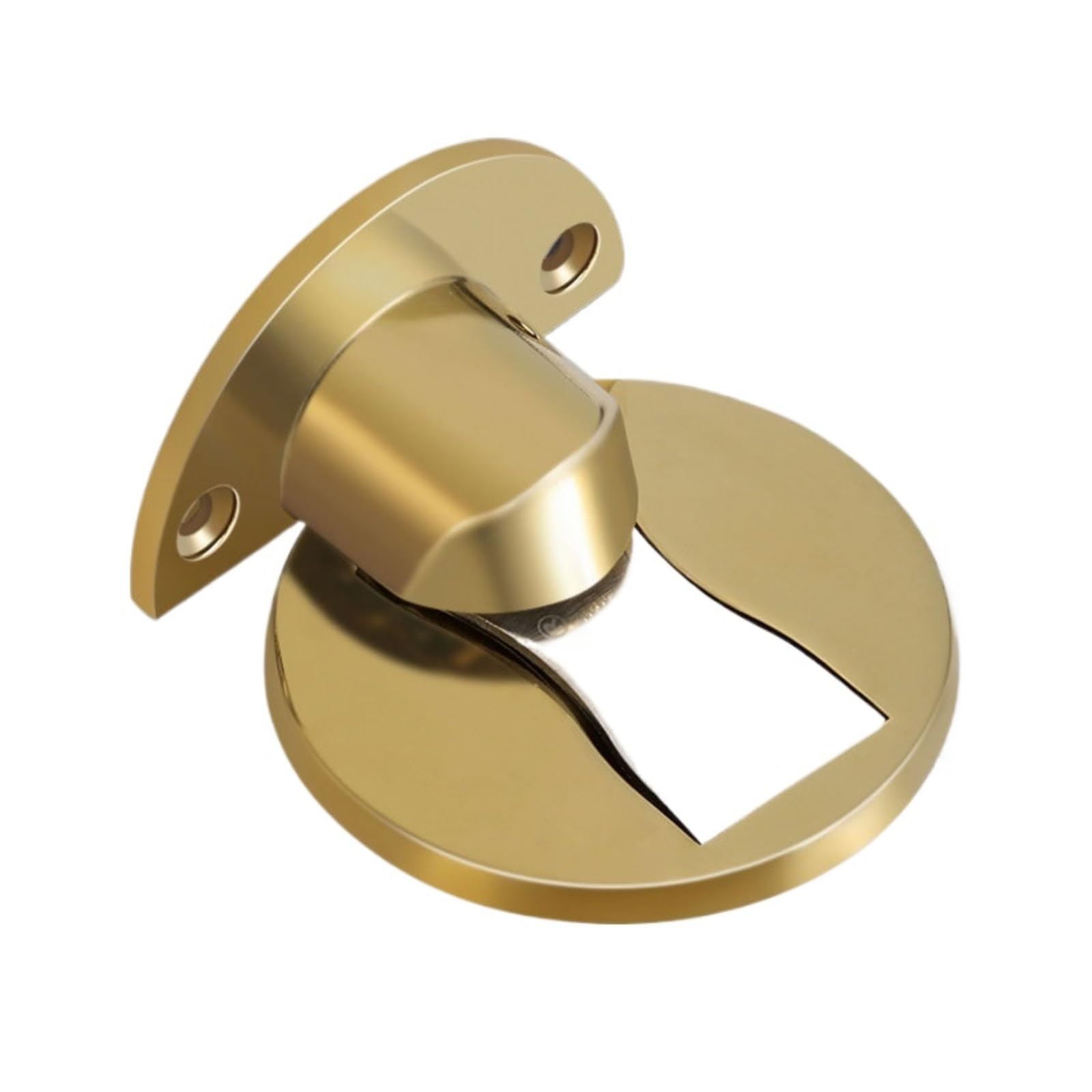 Magnetic Door Stop Magnetic Door Stopper Self Adhesive Floor Mounted Door Stop No Drill Brushed Magnetic Doors Catch Holder(Gold)