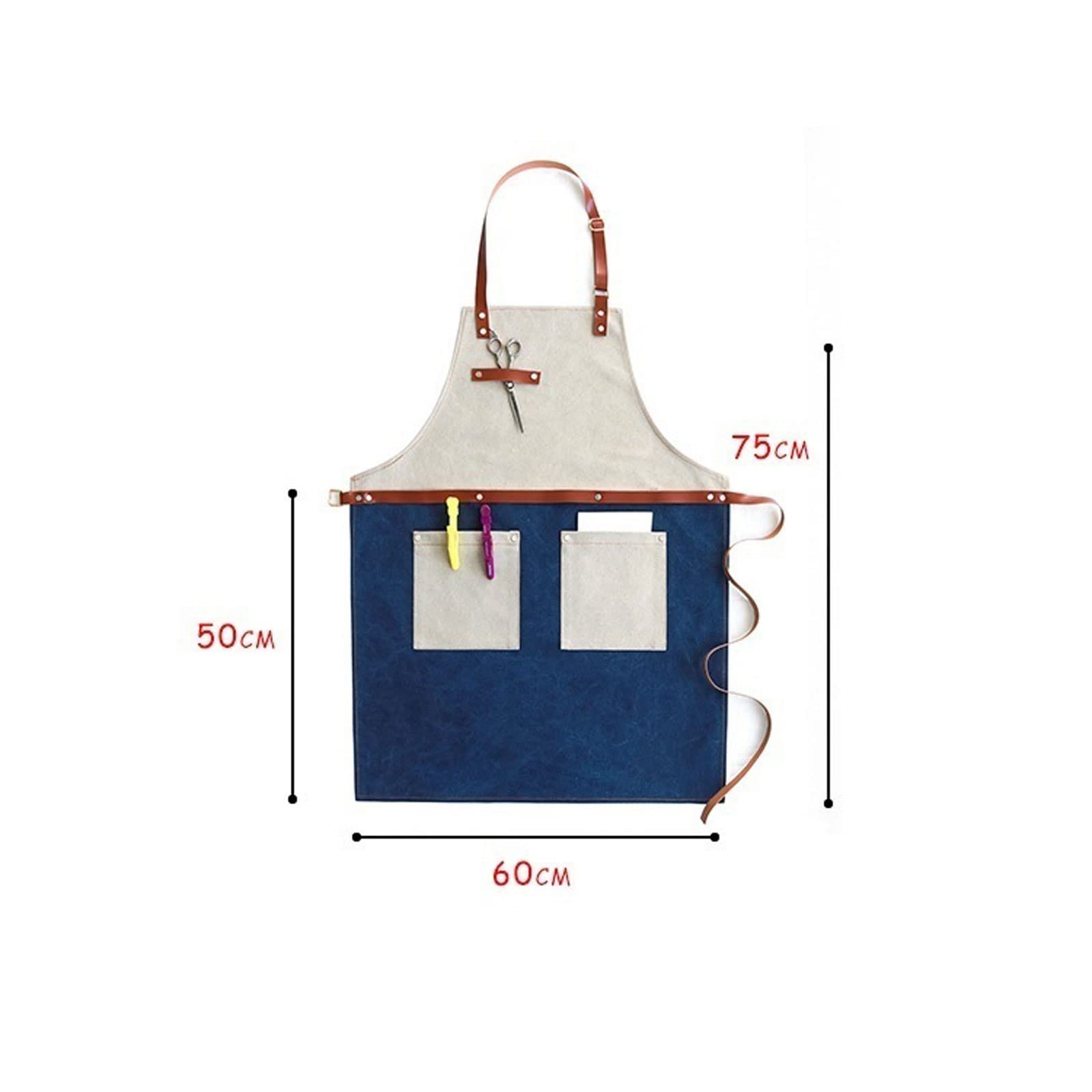 Grembiuli da Uomo, da Donna, in Denim, da Lavoro, da Barbiere, da Ristorante, da Sala da tè, da Cucina, da Pittura, da Bar (Verde)