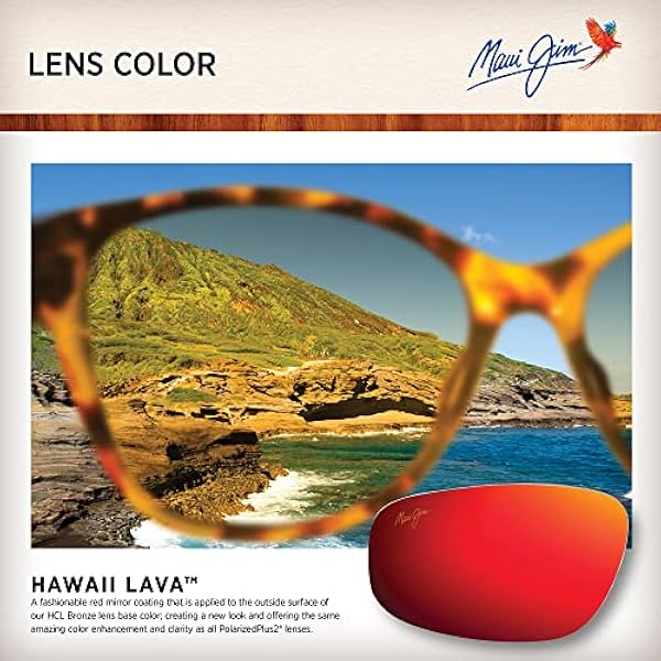 Maui Jim Occhiali da sole rettangolare Red Sands Asian Fit