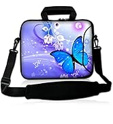 icolor 14" 15" Laptop Carrying Bag Case Sleeve 14.1" 14.2" 15.4" 15.6 Inch Neoprene Shoulder Mess...