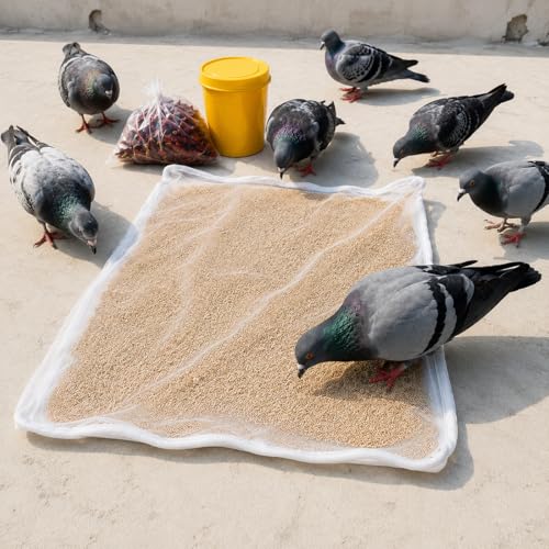 Image of ZEN HOME Cotton Sun Drying Cloth with Net,Large Size,75x100cm,Pack of 1 | Cotton Fabric with Protective Net Cover and zipper for Papad, Millets, Rice & Spices, Bird Protection