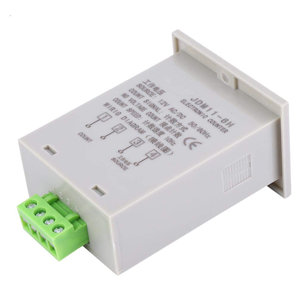 Contatore elettronico, JDM11-6H Nessun contatore di Tensione 6 cifre Relè contatore LED Display Digitale elettronico(AC/DC24V)