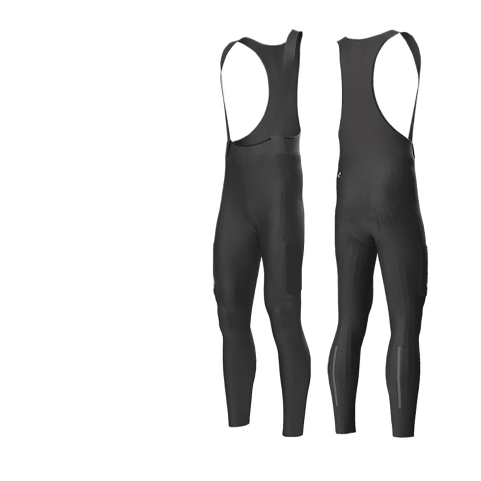 Pantalones de Ciclismo con Pechera Invierno for Hombre, Pantalones cálidos y cómodos Almohadilla, Negros for para Carretera