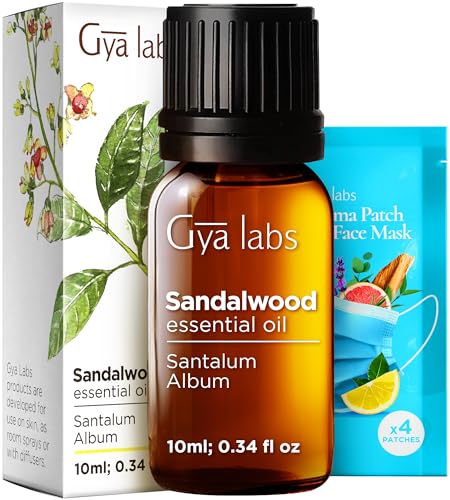 Gya Labs aceite esencial de sándalo (10ml) - Aceite puro de grado terapéutico - Perfecto...