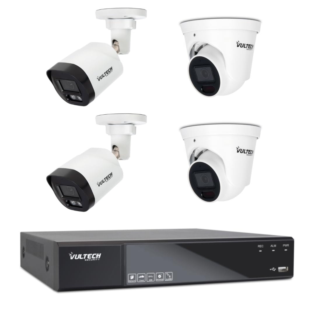Kit DVR 4 Canali 2 Telecamere Bullet 2 Telecamere Dome 5Mpx