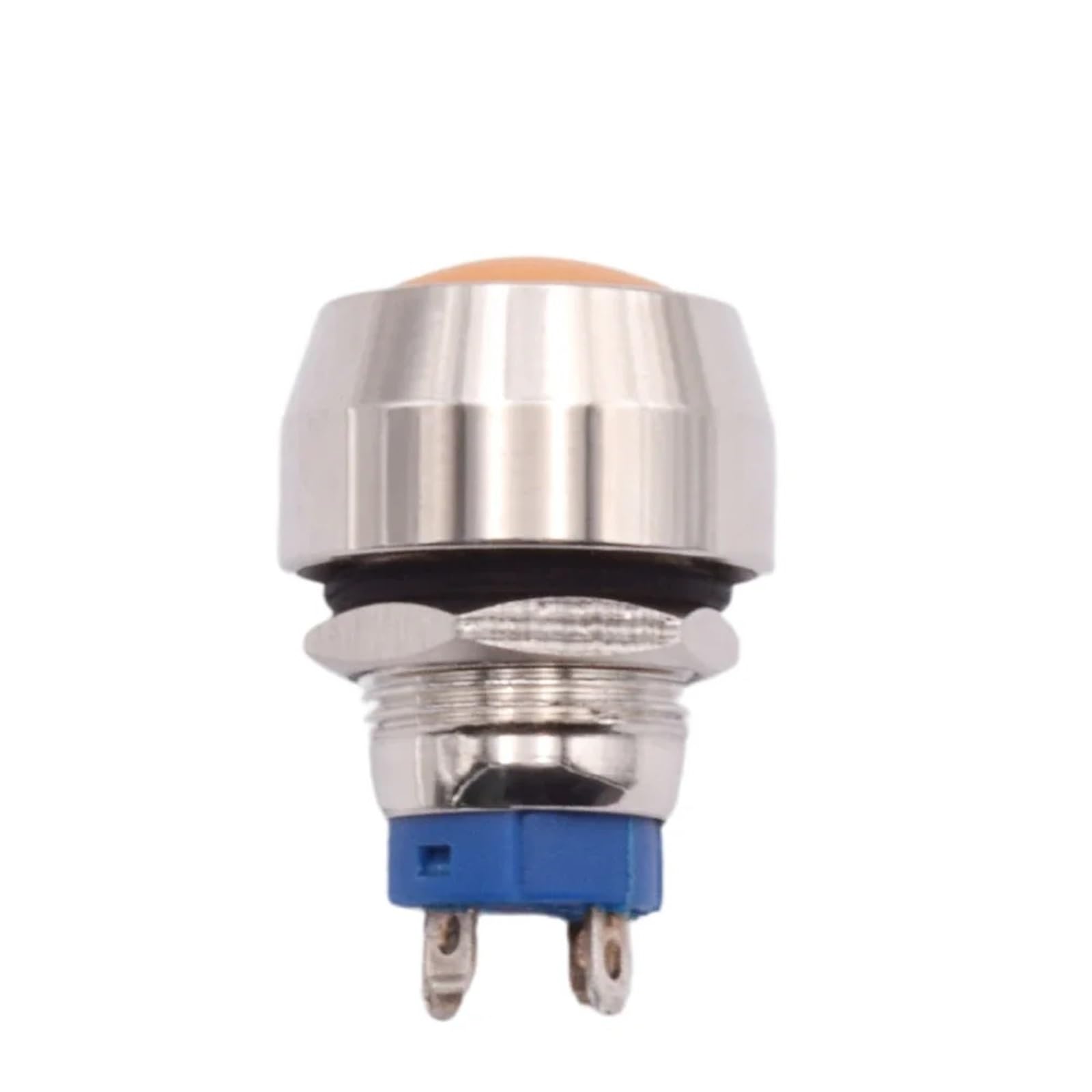 1 sztuk 12mm 4-pinowe oświetlenie LED 12 V 24 V 220 V podświetlany przełącznik przyciskowy z chwilowym zaczepem (niebieska dioda LED, momentary, 12-24 V)