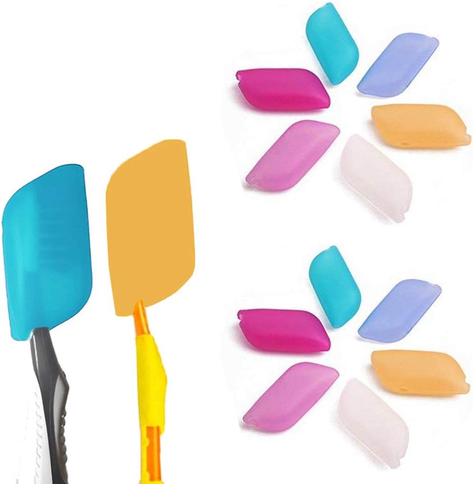 Silicone Toothbrush Covers 12-Pack, Protective Toothbrush Case Great for Home Travel Outdoor