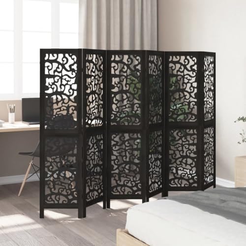 Cloison de séparation noire en bois pour intimité chambre - 4