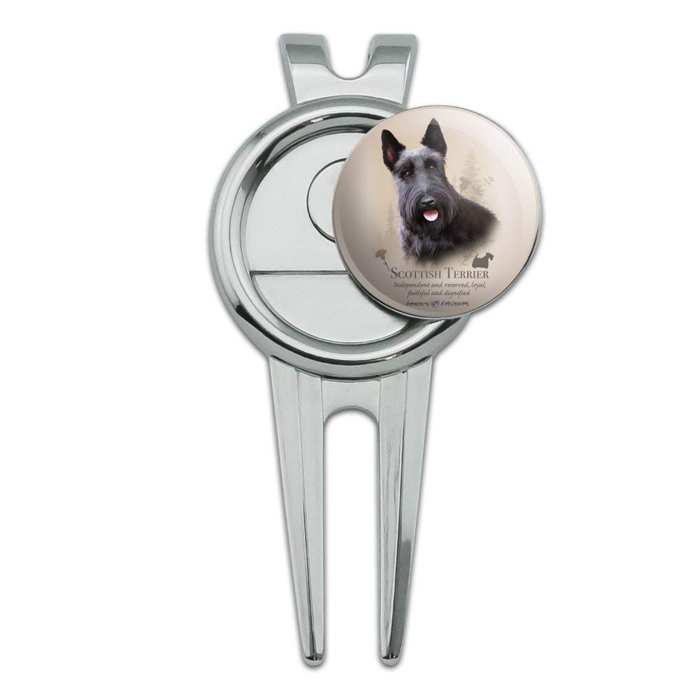 GRAPHICS & MORE Scottish Terrier Scottie Dog Breed Golf Divot Repair Tool and Ball Marker