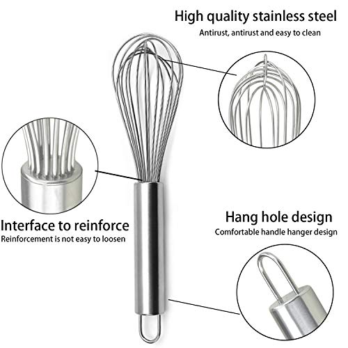 Whisk,12Inch Stainless Steel Whisk,Kitchen Utensils Wire Whisk Balloon Whisk, Use For Cooking, Blending, Whisking, Beating, Stirring #TOP1