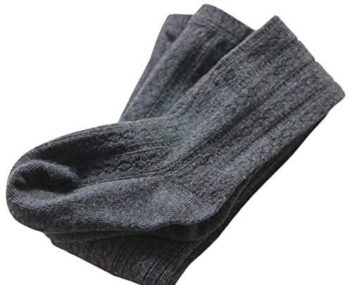 X&F Little Girls' Warm Cable Knit Footed Tights Cotton Stockings Leggings3