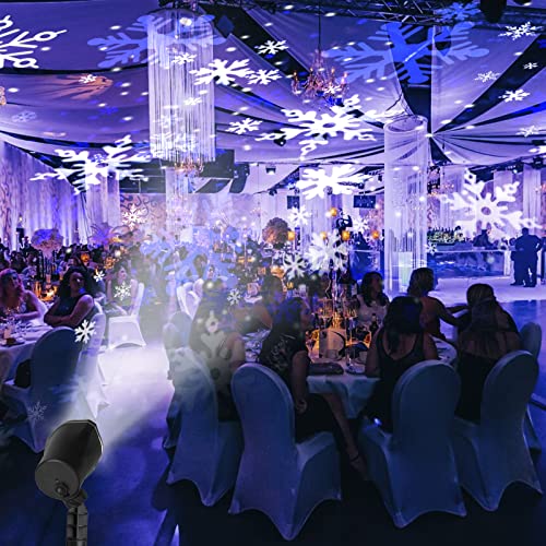 Eambrite Christmas Projector Lights Led White Blue Rotating Snowflake Projector Light For Birthday Wedding Theme Party Garden Home Winter Outdoor Indoor Decor #TOP7